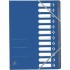 Mapa carton pentru sortare cu 12 separatoare si index, elastic pe colturi, OXFORD Top File - albastr